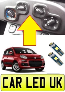 ✅ FIAT PANDA MK3 12-20 ☆ 2 x LED Colour Heater Control Bulbs Project DIY Upgrade - Picture 1 of 5
