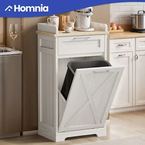39" Kitchen Cabinet Tilt Out Trash Bin Basket Storage with Storage Drawer Pantry - Picture 1 of 11
