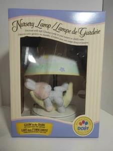 Vintage 1998 Dolly Nursery Baby Lamp Bunny Rabbit Glow in the Dark BRAND NEW - Picture 1 of 5