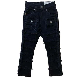 Little Kids FWRD DENIM CO. Patchwork True Stacked Denim Jeans - Picture 1 of 10