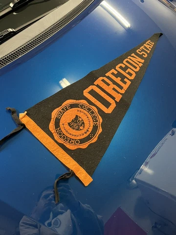 Vintage Oregon State College Pennant Flag 1950s Rare Cover