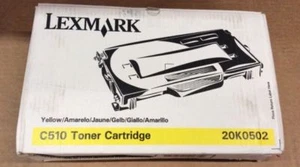 NEW GENUINE LEXMARK C510 YELLOW TONER CARTRIDGE 20K0502 - Picture 1 of 2