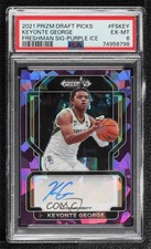 2022 Panini Prizm Draft Picks Purple Ice /99 Keyonte George #FS-KEY PSA 6 Auto