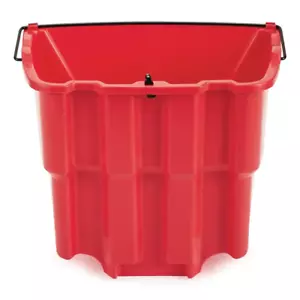 WaveBrake Mop Bucket 4.5 Gal Square Durable Dirty Water Web Molded Plastic Red - Picture 1 of 12