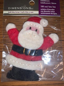 Dimensions Needle Felting Embellishments Santa 100% Wool - Picture 1 of 8