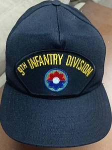 Vintage " 9th Infantry Division " Cap Mütze Snap Back schwarz - Bild 1 von 4