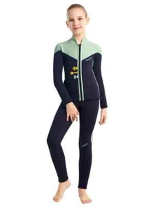 Two-Piece Neoprene Swimsuit Swimwear for Boys Girls Surfing Wetsuit Diving Suits - Picture 1 of 20