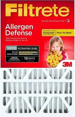 3M Filtrete 4-Inch Micro Allergen Defense MPR1000 Air Filter 16x25x4 New  - Image 1 of 2
