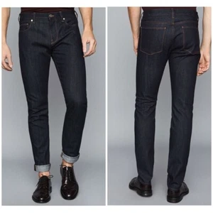 Reiss Mens Jeans Dean Raw Denim Jeans Size 30 Blue Denim - Picture 1 of 9