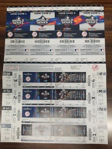 FULL STRIP OF NEW YORK YANKEES 2019 PLAYOFF TICKET PHANTOM STUBS NEW UNUSED - Picture 1 of 1