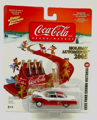 Johnny Lightning 2005 COCA-COLA HOLIDAY ORNAMENTS-1955 FORD CROWN VICTORIA #5/11 - Image 1 of 3