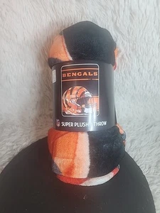 Cincinnati Bengals Soft Fleece Throw Blanket - 46 x 60 - Picture 1 of 2