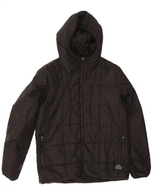 JACK & JONES Mens Hooded Padded Jacket UK 38 Medium Black Nylon AE25 - Image 1 of 4