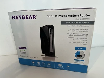 NETGEAR N300 Wireless Gigabit ADSL2+ Modem Router DNG2200 - LIKE NEW! - Image 1 of 3