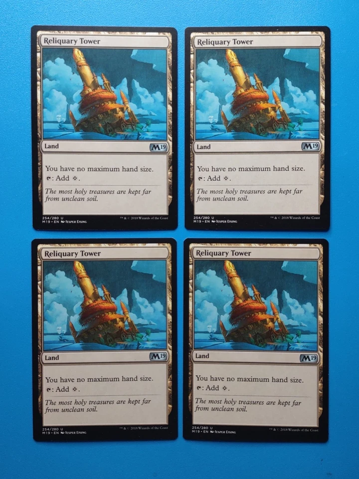 MTG 4x Reliquary Tower x4 NM Core Set 2019 M19 Magic Playset - Image 1 of 1