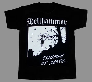 Camiseta Retro Hellhammer Band Triumph Of Death S-5XL Algodón Negra Unisex TU584 - Imagen 1 de 3