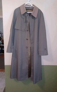 Vintage Christian Dior Monsieur Belted Trench Coat Union Made In USA Mens 42L - Picture 1 of 20