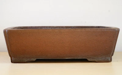 Bonsai japonés Tokoname NAKANO GYOZAN 11,2" (28,5 cm) rectángulo sin esmaltar Y991 Foto 1 de 4