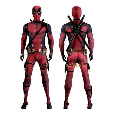 Deadpool 3 Уэйд Уинстон Уилсон Хэллоуин Косплей Custome наряд W/обувь маска лот - Изображение 1 из 4