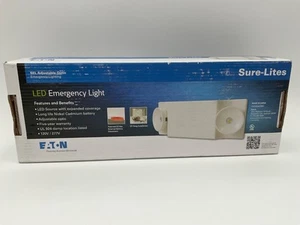 LED Emergency Lights for Business, Self-Diagnostics, 2-Head Fixture - Picture 1 of 8