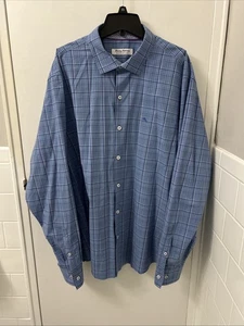 Tommy Bahama The Newport Coast Shirt Mens Sz XL Blue Plaid Flip Cuff Button Down - Picture 1 of 13