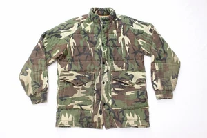Giacca tela mimetica verde full zip vintage Walls Blizzard Pruf uomo M linea trapunta - Foto 1 di 17