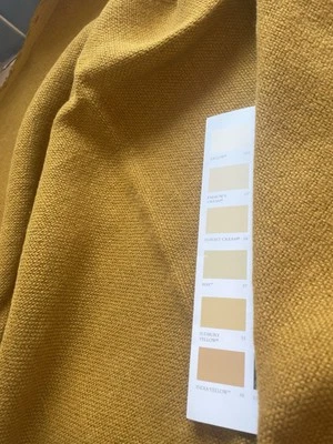 High Quality heavy  mustard Linen Curtain/upholstery 140cm x 110cm  Piece - Image 1 of 4