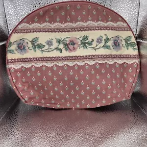 Bolso Cosméticos Maquillaje Vintage Celebridad EE. UU. Acolchado Floral Cremallera Limpio - Imagen 1 de 4