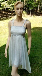 Girls Kate Mack/Biscotti Chiffon Hi Lo Flowy Beach Dress Cover-Up Summer 7 10 12 - Picture 1 of 2