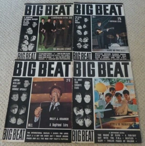 4 x Rare First 4 Issues Of Big Beat Magazine - Beatles / Stones / Cliff Etc - Picture 1 of 12