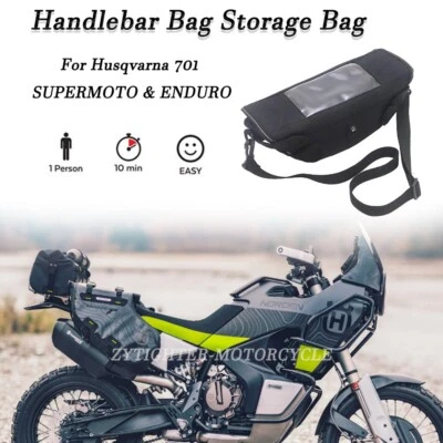 Bolsa de manillar apta para Husqvarna 701 SUPERMOTO & ENDURO bolsa de almacenamiento bolsa de cabina Foto 1 de 4