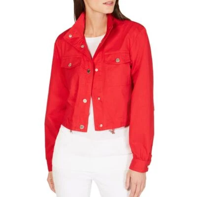 MICHAEL KORS новый женщин хлопок поплин укороченный грузовая куртка Топ TEDO - Изображение 1 из 2