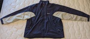 Komatsu Windbreaker Jacket Full Zip Size XXL Blue North American - Picture 1 of 12