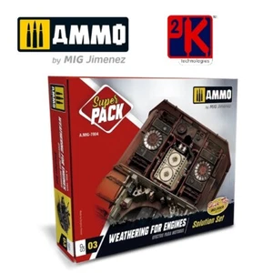 Ammo MIG 7804 - Juego de soluciones de intemperie para motores - 11 artículos incluidos poste T48 - Imagen 1 de 6