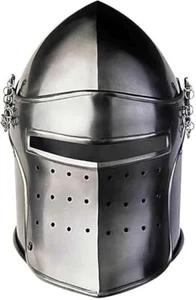 Magnus Visier Stahlhelm - Mittelalter Ritter Fantasy Helm | LARP & Cosplay Rüstung - Bild 1 von 2