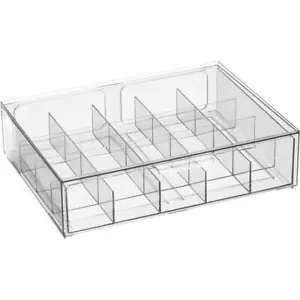 Aufbewahrungsbox mit Schublade Tee Küche Organizer 20 Fächer mDesign transparent - Bild 1 von 7