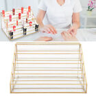 Nail Polish Rack Multi Layer Desk Shelf Glass Copper Lipstick Holder(L )(L ) HR6