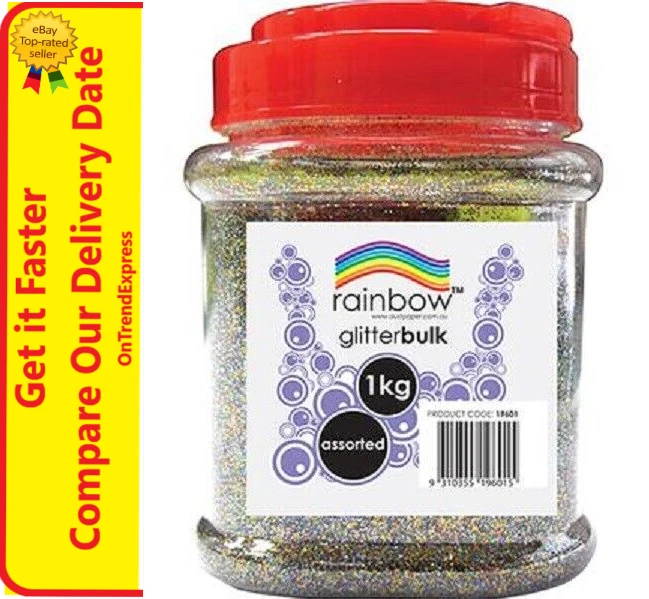 Glitter Rainbow BULK 1kg Jar Silver