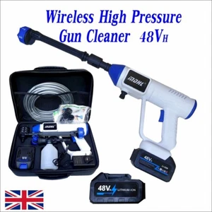 48 VH kabellose Hochdruck Autowaschpistole Waschmaschine mit Akku UK - Bild 1 von 5