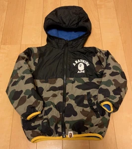 A BATHING APE bape kids reversible jacket hoodie 100 full zip camouflage blue - Picture 1 of 23