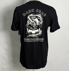 Dark Seas x Grundéns Men's T-Shirt Luminate Black Size L NWT Scuba Eel - Picture 1 of 2
