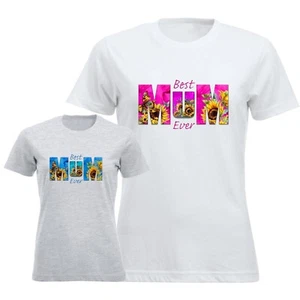 Camiseta Best Mum Ever Funny Diseño Girasol Azul Idea de Regalo Perfecto para Madre - Imagen 1 de 22