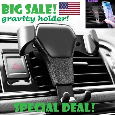 Universal Gravity Car Holder Mount Air Vent Stand Cradle For Mobile Cell Phone - Image 1 of 4