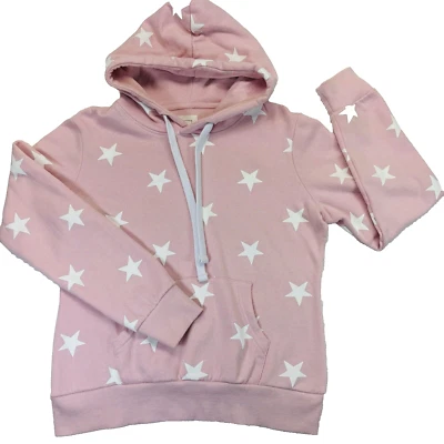 Женская толстовка с капюшоном Reflex розовая с белыми звездами размер средний пуловер - Изображение 1 из 4
