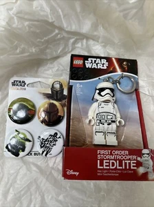 Lego Star Wars First Order Storm Trooper LEDLITE Key Light Key& 4 Pack buttons - Picture 1 of 7