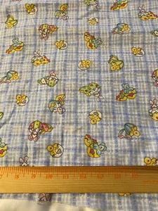 Cotton Easter mini prints from Springs 30"(light blue check background) - Picture 1 of 1