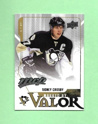 08-09 Upper Deck MVP MARKED BY VALOR Card # MV7 SIDNEY CROSBY PITTSBURGH - Image 1 of 2