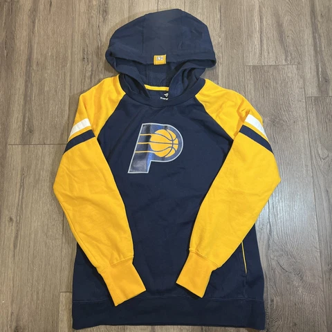 Indiana Pacers Hoodie Woman’s Small Long Sleeve Pockets Yellow NBA Fanatics Cover