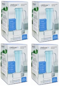 (4) ea LifeStraw Home 7 cups Blue Water Filter Pitcher LSH7PLWH01 - Picture 1 of 2