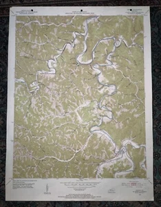 Mapa TOPOGRÁFICO Oneida Kentucky KY Cuadrángulo 1953 Color Mapa Vintage #2 - Imagen 1 de 1